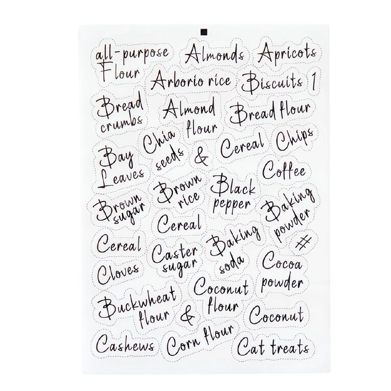 Living & Co Pantry Labels Clear, , hi-res