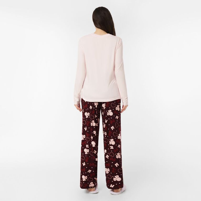 Minnie Mouse Women's Comfy Pyjama Set, Red Mid, hi-res