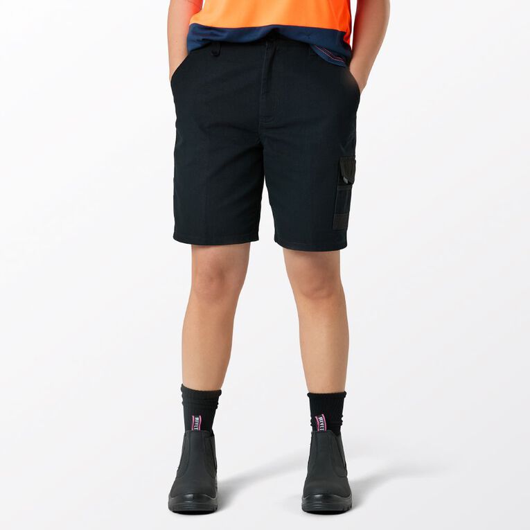 Rivet Women's Utility Shorts, Black, hi-res
