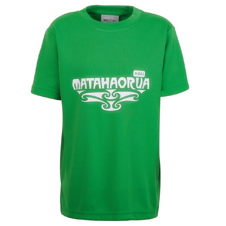 Schooltex Mercury Bay Area School House Tee with Screenprint, Green Mid, hi-res