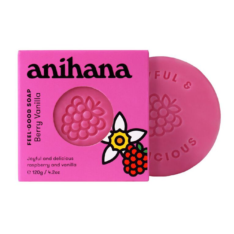 Anihana Feel Good Soap Berry Vanilla 120g, , hi-res