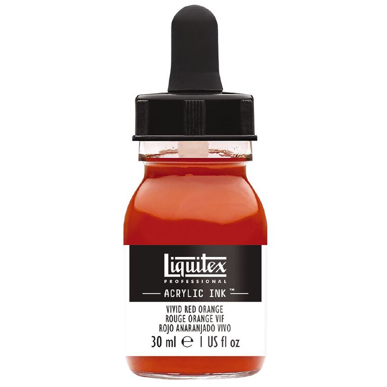 Liquitex Ink 30ml Vivid Red Orange, , hi-res