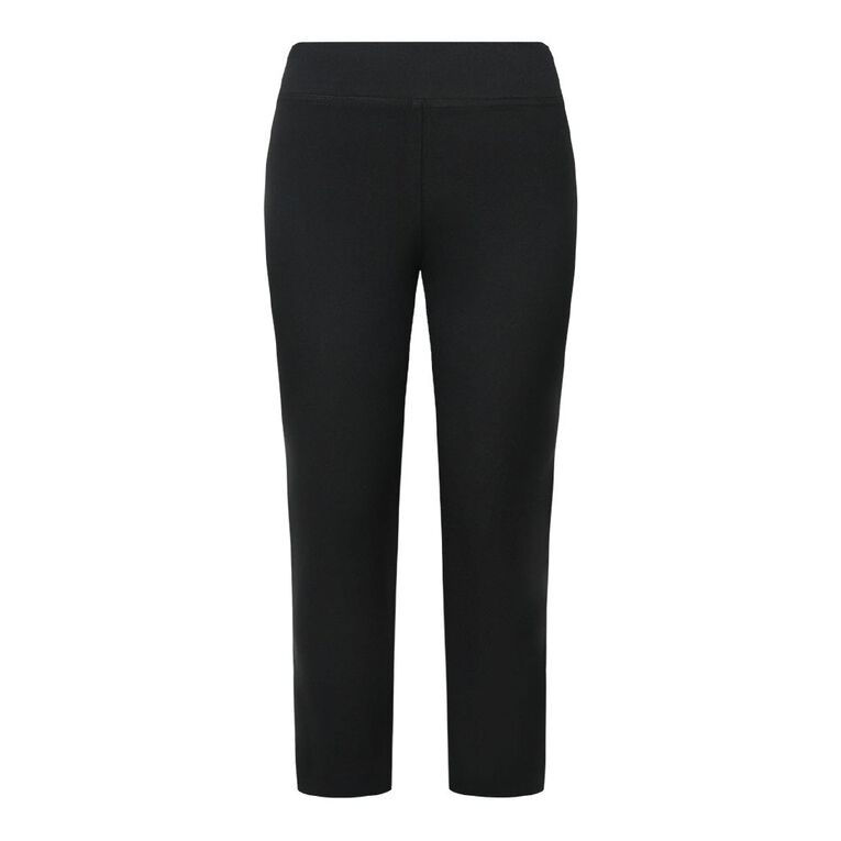 H&H Women's Bengaline Straight Leg Pants, Black, hi-res