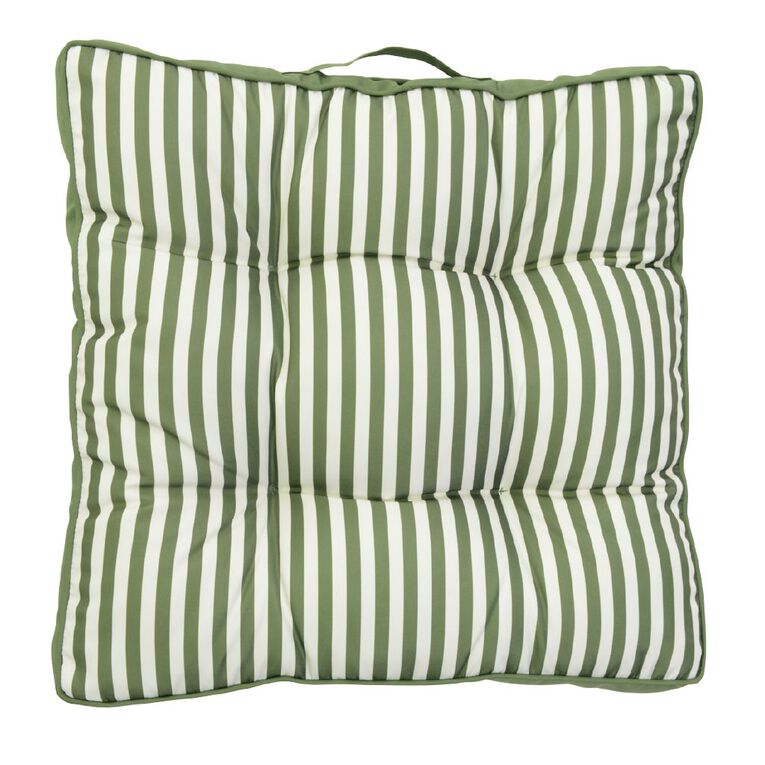 Living & Co Outdoor Cushion Floor Print Green 55cm x 55cm, , hi-res