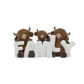Living & Co Highland Cow Family Decoration
