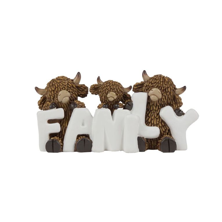 Living & Co Highland Cow Family Decoration, , hi-res