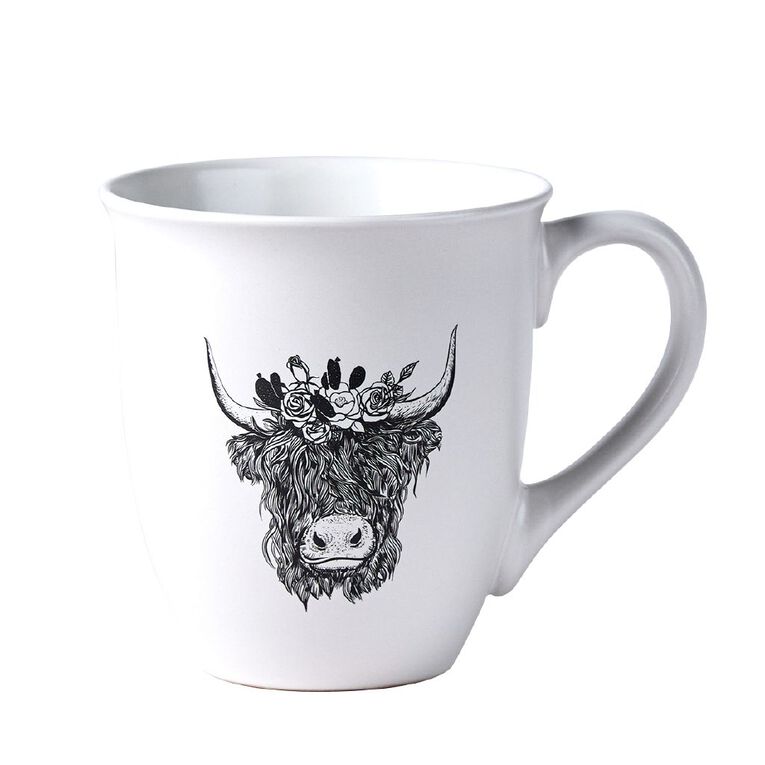 Living & Co Highland Cow Mug Ivory Ivory, , hi-res