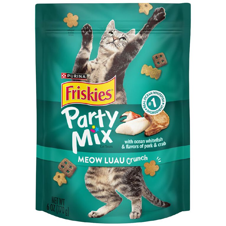 Friskies Party Mix Meow Luau Crunch Cat Treats 170g
