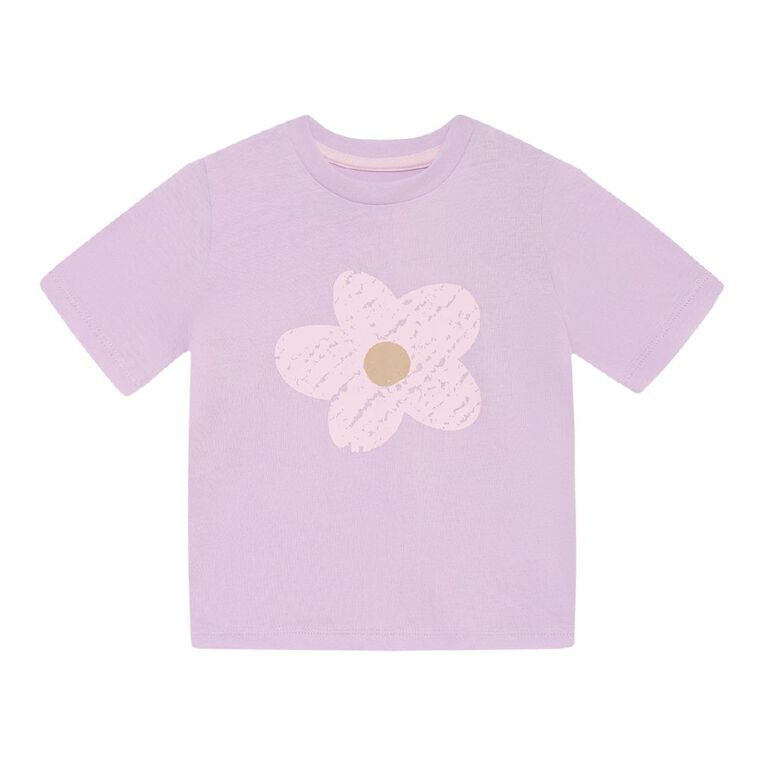 Young Original Toddler Short Sleeve Print Tee, Purple Light, hi-res