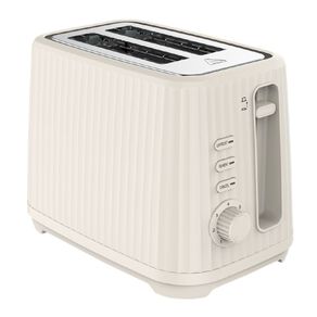 Living & Co 2 Slice Toaster Fluted Off White