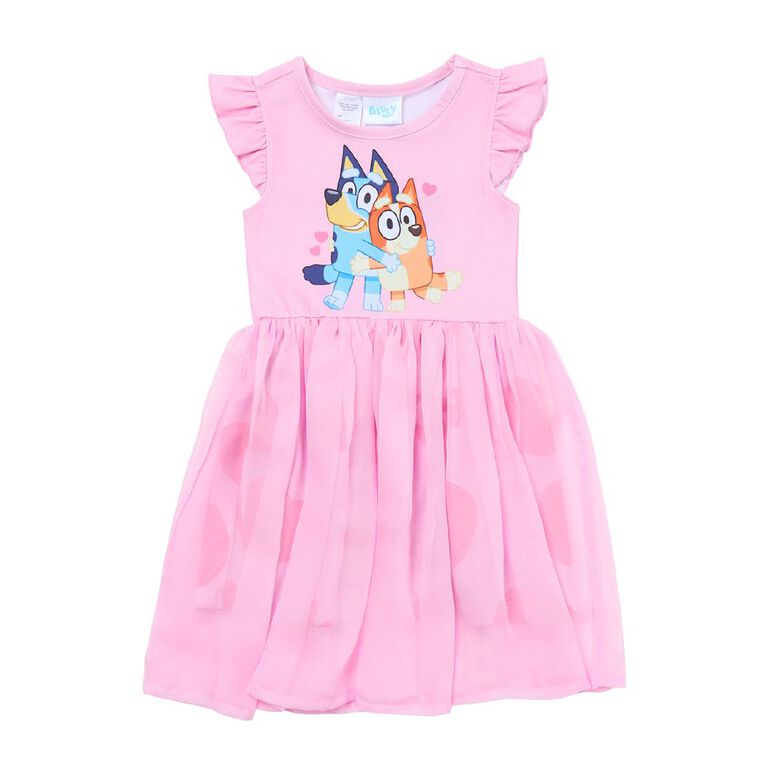 Bluey Chiffon Dress, Pink, hi-res