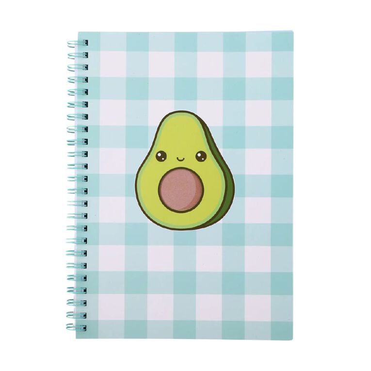 Kookie Yum Cafe Spiral Notebook Avocado, , hi-res