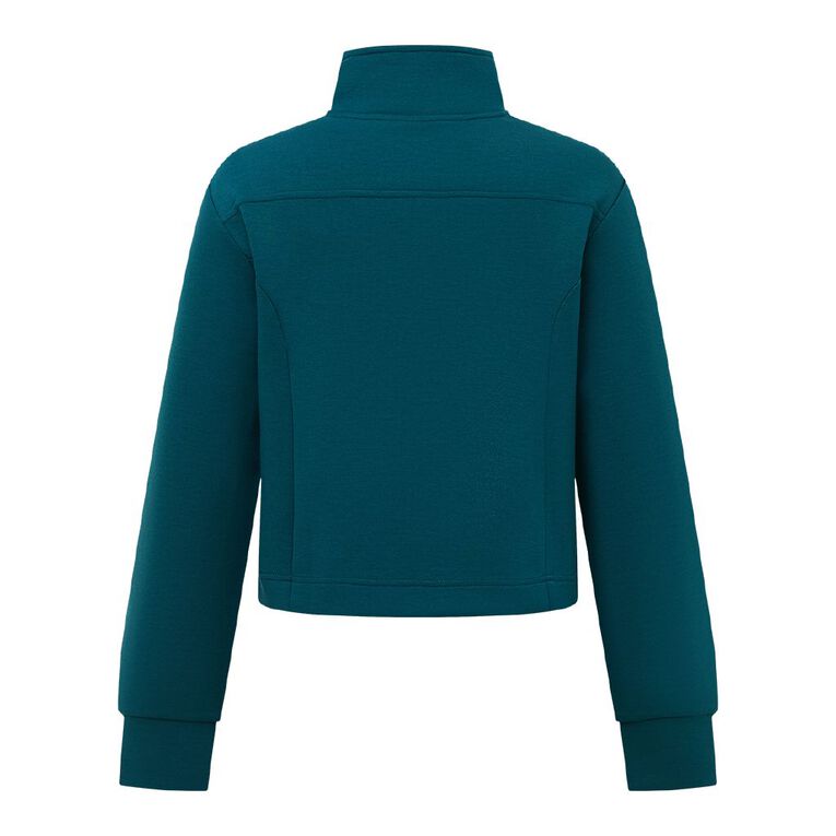 Active Intent Women's Scuba Qtr Zip Sweat, Green Dark, hi-res