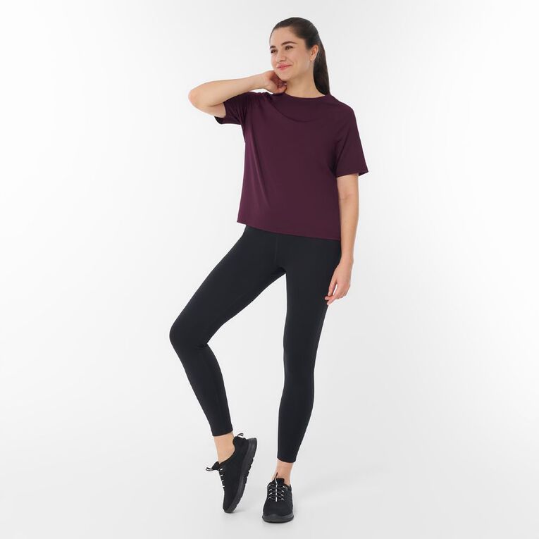 Active Intent Women's Boxy Mesh Tee, Red Mid, hi-res