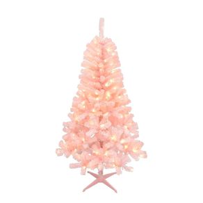 Wonderland Pink Pre Lit Christmas Tree 520 Tips 120 LED - M Pink 1.8m