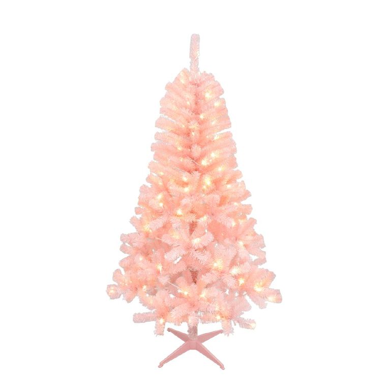 Wonderland Pink Pre Lit Christmas Tree 520 Tips 120 LED - M Pink 1.8m, , hi-res