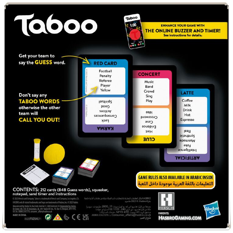 Hasbro Taboo Game, , hi-res