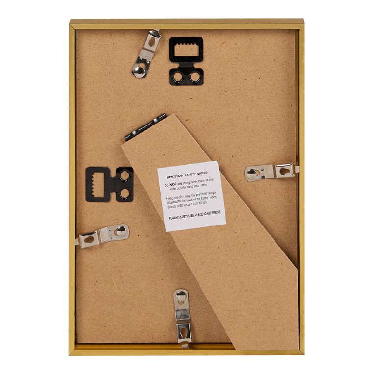 Living & Co Platinum Metal Photo Frame Gold 5in x 7in, , hi-res