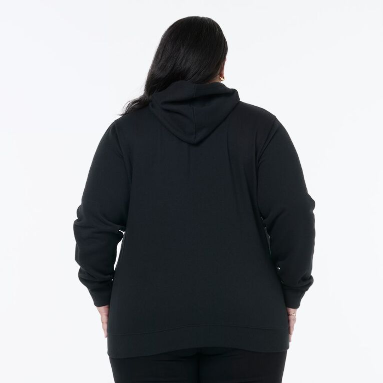 H&H Curve Women's Long Sleeve Zip Thru Hoodie, Black, hi-res