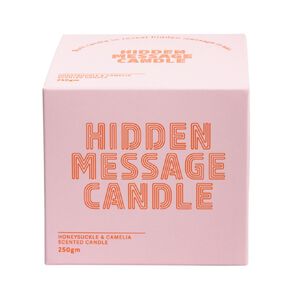 Living & Co Hidden Message Candle Honeysuckle & Camelia Pink 250g