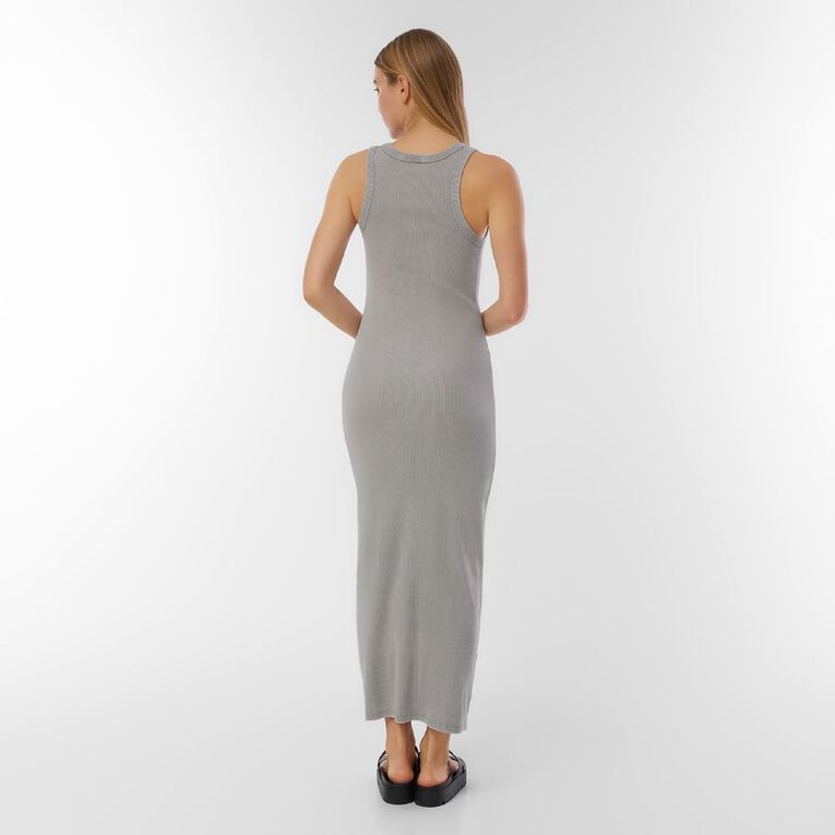 H&H Women's Heavy Wash Rib Maxi Dress, Grey, hi-res