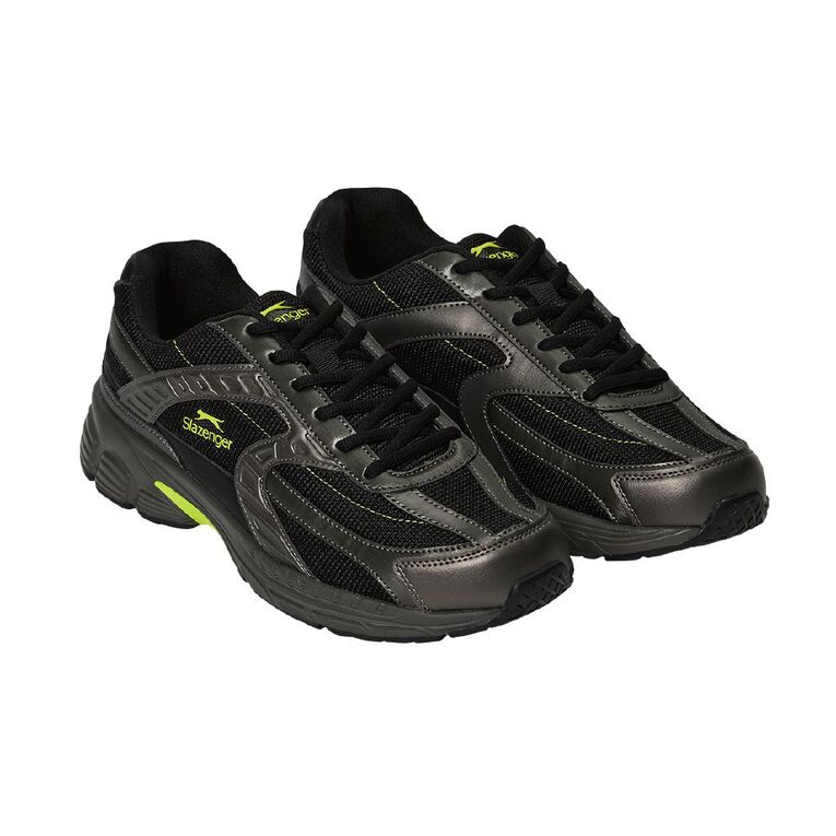 Slazenger Men's Orleans Trainers, Black/Grey, hi-res