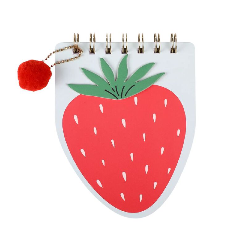 Kookie Strawberry Sprial Notebook Small, , hi-res