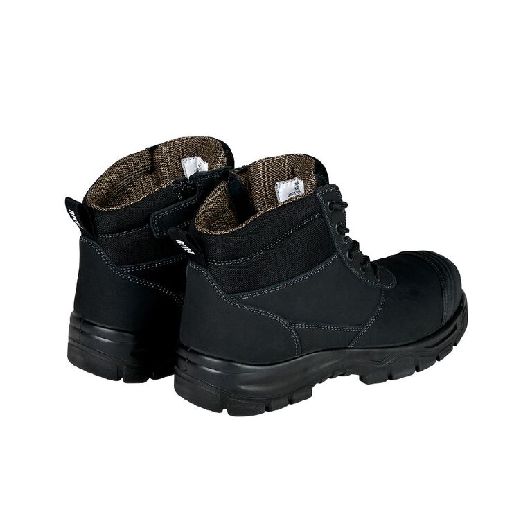 Rivet Men's Rogue Steel Toe Work Boots, Black, hi-res