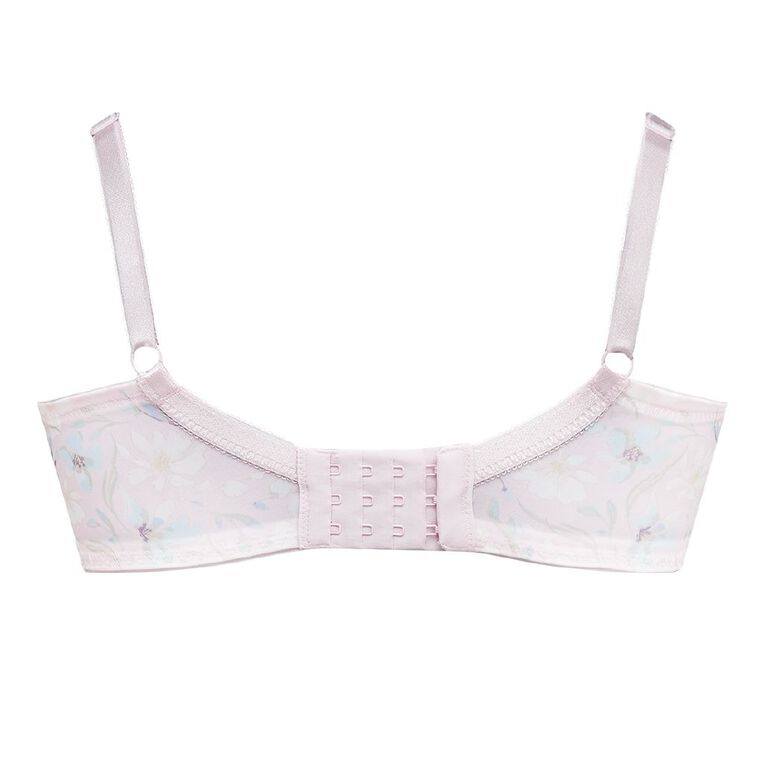 H&H Women's Lexi Solid & Lace Full Cup Bra, Pink Light, hi-res