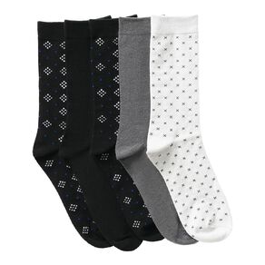H&H Men's Crew Business Sock 5 Pack