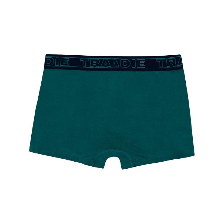 Tradie Men's Bamboo Trunks 3 Pack, Green Dark, hi-res