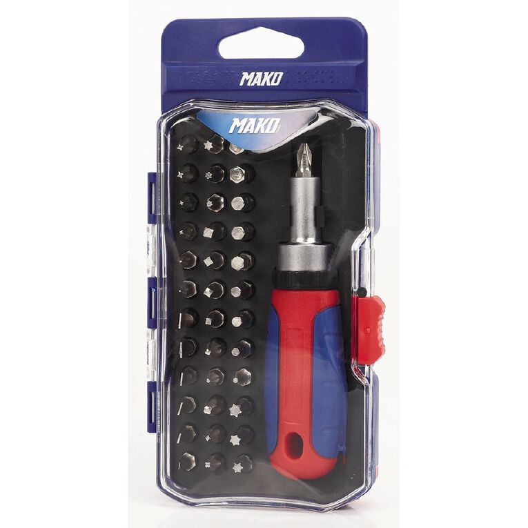 Mako Ratcheting Screwdriver Set 38 Piece, , hi-res