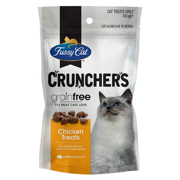 Fussy Cat Chicken Crunchers Cat Treats 100g