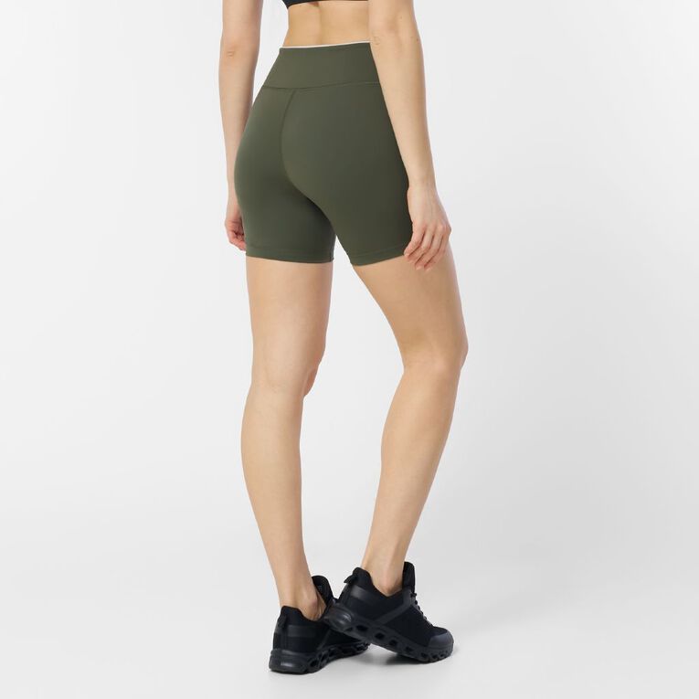 Active Intent Women's Wrap Front Bike Shorts, Green Mid, hi-res