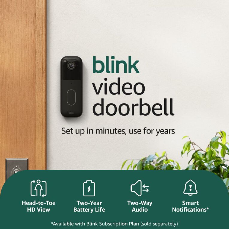Blink Video Doorbell Add On Black, , hi-res