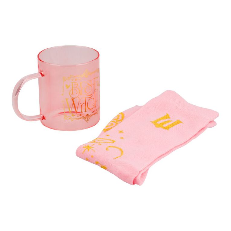 Paladone Wicked Glinda Glass Mug & Socks, , hi-res