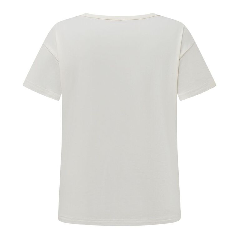 H&H Women's Comfy Pyjama T-Shirt, Cream, hi-res