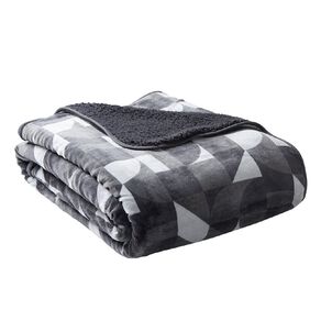 Living & Co Plush Sherpa Nova Blanket Multi-Coloured Queen