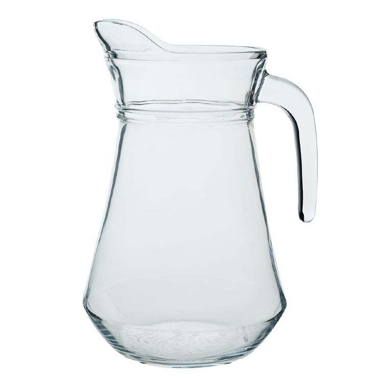 Living & Co Everyday Glass Jug Clear 1.3L, , hi-res