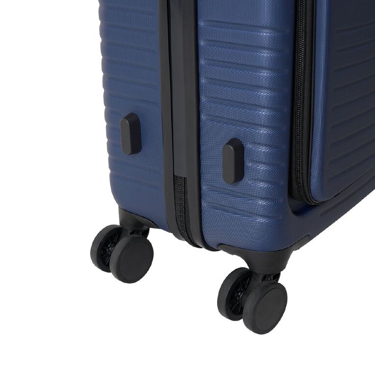 Living & Co 50cm Hard Textured Suitcase with Laptop Pocket Navy, , hi-res