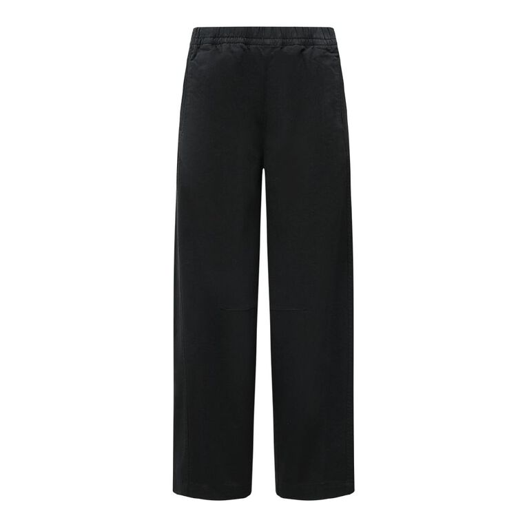 H&H Women's Relaxed Barrel Leg Pants, Black, hi-res
