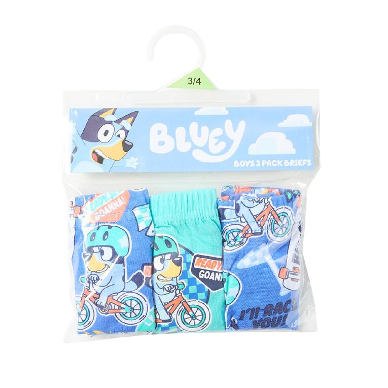 Bluey Boys' Briefs 3 Pack, Blue Mid, hi-res