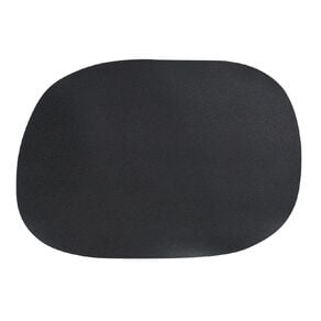 Living & Co Oval Faux Leather Placemat Black