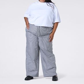 H&H Plus Women's Wide Leg Poplin Pants