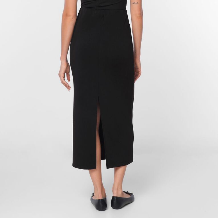 H&H Women's Modal Pencil Midi Skirt, Black, hi-res