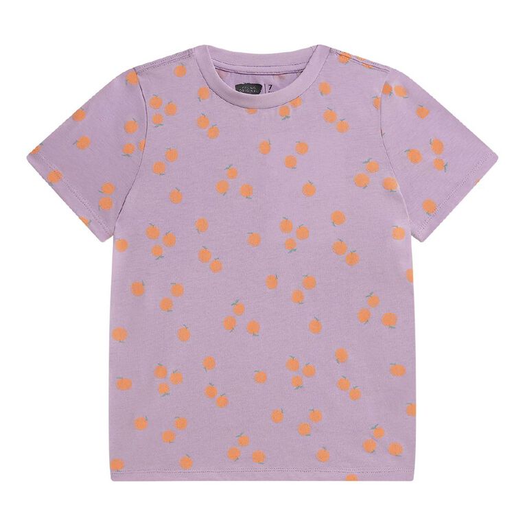 Young Original Short Sleeve All Over Print Tee, Purple Mid, hi-res