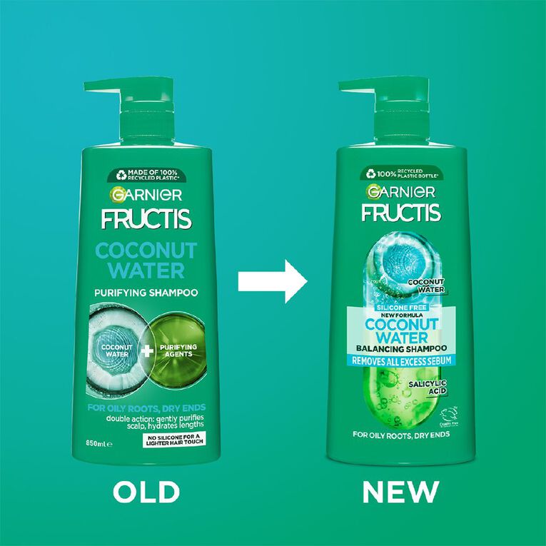 Garnier Coconut Water Shampoo 850ml, , hi-res