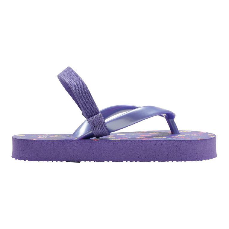Young Original Junior Kids' Printed Jandals, Purple, hi-res