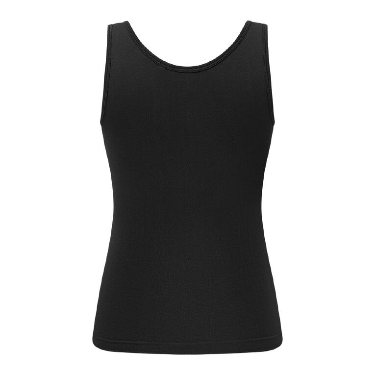 H&H Women's Essential Seamless Singlet, Black, hi-res