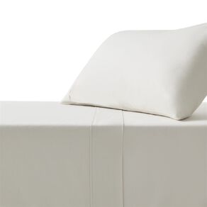 Living & Co 100% Washed Cotton Sheet Set Sand Super King